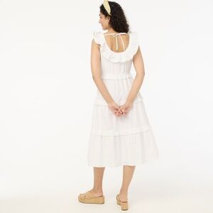J.Crew Textured Ruffle Midi Dress